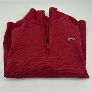 Kids Vineyard Vines Salt Water 1/4 zip - Red - Size 7
